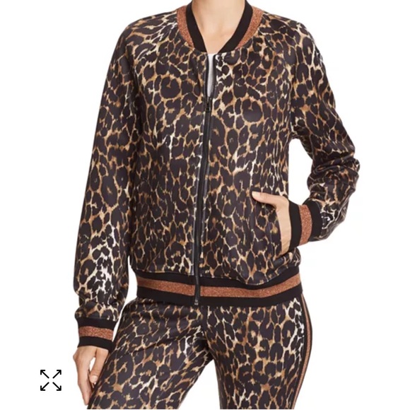 PAM & GELA leopard print track suit NWT size small jacket pants - Picture 2 of 8